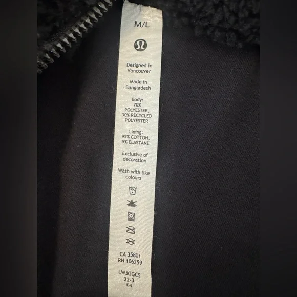 Lululemon Scuba Oversized Fleece Funnel-Neck Half-Zip Sherpa Sweatshirt Size M/L - Picture 10 of 10